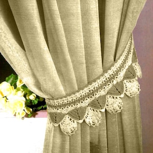 Vintage Crochet PATTERN Tieback Crochet Curtain Tiebacks Crochet Tie Back Crochet Curtain Holder PATTERN in PDF Instant Download