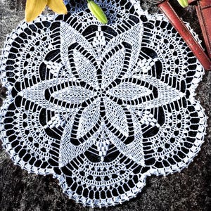 Vintage Crochet Pattern Doily Round Placemat Crochet Table Mat Crochet Doily Crochet Table Center Vintage Crochet Placemat Pattern in PDF