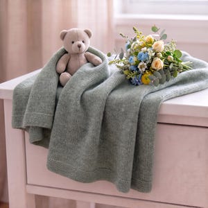 Easy Blanket Knitting Pattern, Knitted Afghan Pattern, Beginner Knit Throw, Worsted Yarn, from Baby to King Sizes, PDF, 10 Sizes Included