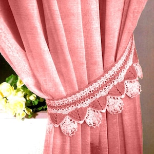 Vintage Crochet PATTERN Tieback Crochet Curtain Tiebacks Crochet Tie Back Crochet Curtain Holder PATTERN in PDF Instant Download