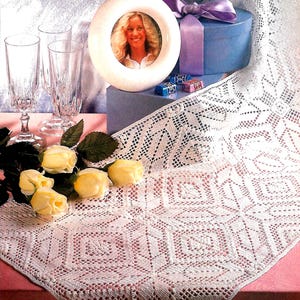 Vintage Crochet PATTERN Runner Filet Crochet Pattern Placemat Crochet Table Mat Table Cloth Crochet Table Center Vintage Pattern in PDF