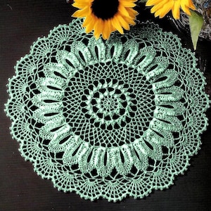 Vintage Crochet Pattern Round Placemat Crochet Table Mat Crochet Doily Crochet Table Center Vintage Crochet Placemat Pattern in PDF