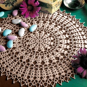 Vintage Crochet Pattern Doily Round Placemat Crochet Table Mat Crochet Doily Crochet Table Center Vintage Crochet Placemat Pattern in PDF