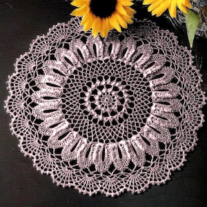 Vintage Crochet Pattern Round Placemat Crochet Table Mat Crochet Doily Crochet Table Center Vintage Crochet Placemat Pattern in PDF