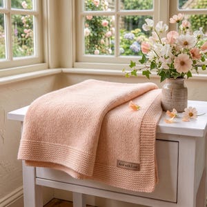 Easy Blanket Knitting Pattern, Knitted Afghan Pattern, Beginner Knit Throw, Worsted Yarn, from Baby to King Sizes, PDF, 10 Sizes Included