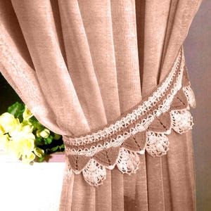 Vintage Crochet PATTERN Tieback Crochet Curtain Tiebacks Crochet Tie Back Crochet Curtain Holder PATTERN in PDF Instant Download