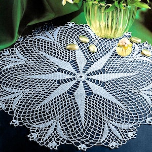 Vintage Crochet Pattern Doily Round Placemat Crochet Table Mat Crochet Doily Crochet Table Center Vintage Crochet Placemat Pattern in PDF