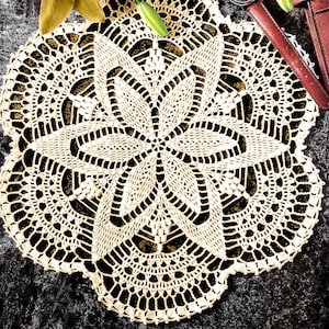 Vintage Crochet Pattern Doily Round Placemat Crochet Table Mat Crochet Doily Crochet Table Center Vintage Crochet Placemat Pattern in PDF
