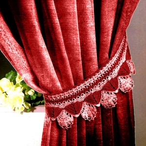 Vintage Crochet PATTERN Tieback Crochet Curtain Tiebacks Crochet Tie Back Crochet Curtain Holder PATTERN in PDF Instant Download