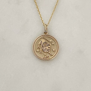 14 kt geelgouden sterrenbeeld Leeuw