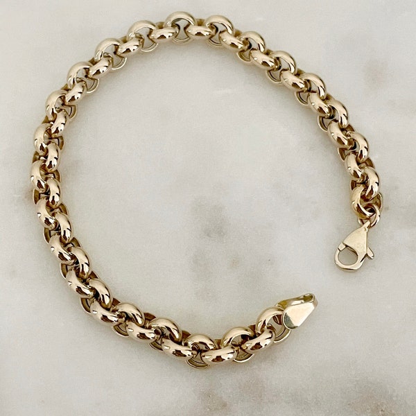 Rolo Chain Bracelet - Etsy