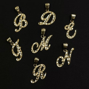 14K Diamond Cut Initials