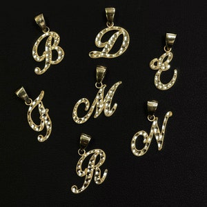 Sterling Silver Initial Charms for Necklaces