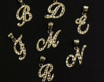 14K Diamond Cut Initials