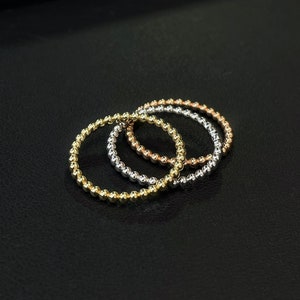 14K 2MM Eternity Bead Rings
