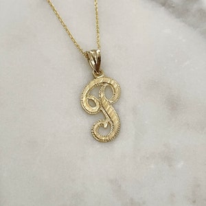 14K Yellow Gold Initial P