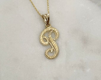 14K Yellow Gold Initial P