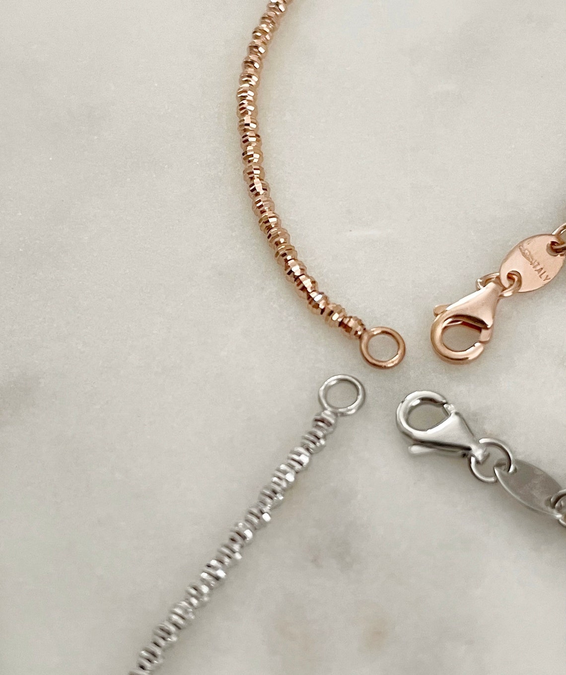 14K Gold Diamond Cut Bead Necklace & Bracelet Etsy