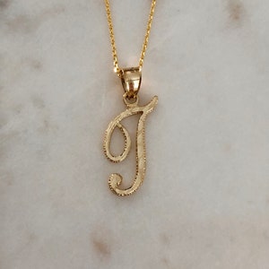14K Yellow Gold Initial T