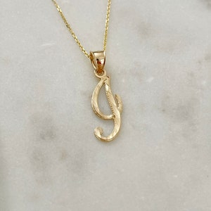 14K Yellow Gold Initial I