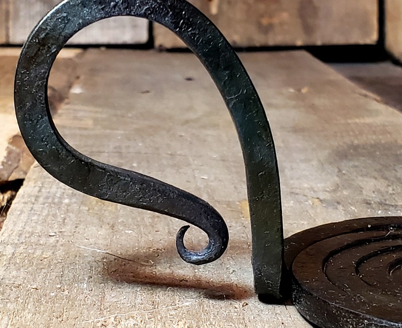 Wrought Iron Spiral Chamber Candle Holder Hand Etsy