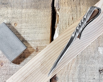 Premium Hand Forged Scribe for Precision Marking | Pocket Clip | Ideal for Wood, Metal, Leather | Durable Hand Forged Scribe for Metal, Wood