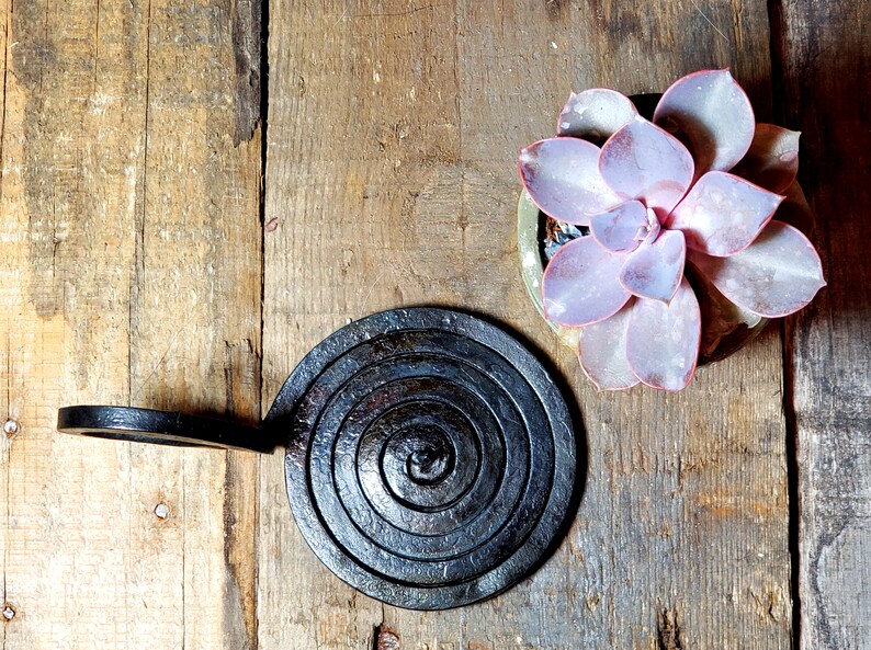 Wrought Iron Spiral Chamber Candle Holder Hand Etsy