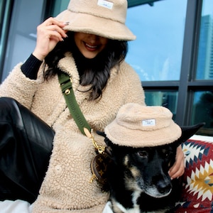 Matching Pet and Owner Bucket Hats Sherpa Bucket Hats Cat and Dog Hats Dog Mom Gifts Pet Hats image 2