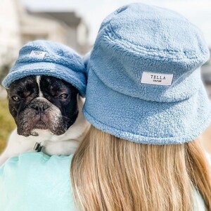 Matching Pet and Owner Bucket Hats | Sherpa Bucket Hats | Cat and Dog Hats | Dog Mom Gifts | Pet Hats