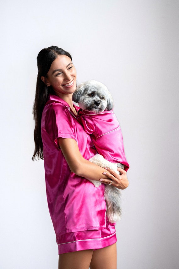 Barbie Pink Matching Pet and Owner Pajama Set dogs Cats and People Gift for Dog Moms Silky Pj s Slumber Party Silky PJ Set Etsy