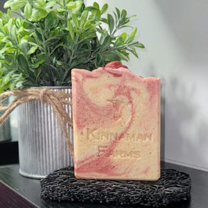 Goat Milk Soap Cranberry | Cranberry Cold Process Goats Milk Soap | Farm Fresh Soap | Christmas | Stocking Stuffer | Handcrafted in Missouri