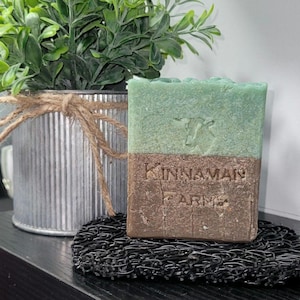 Goat Milk Pumice Loofah Soap: Handcrafted Gardener's Exfoliating Soap