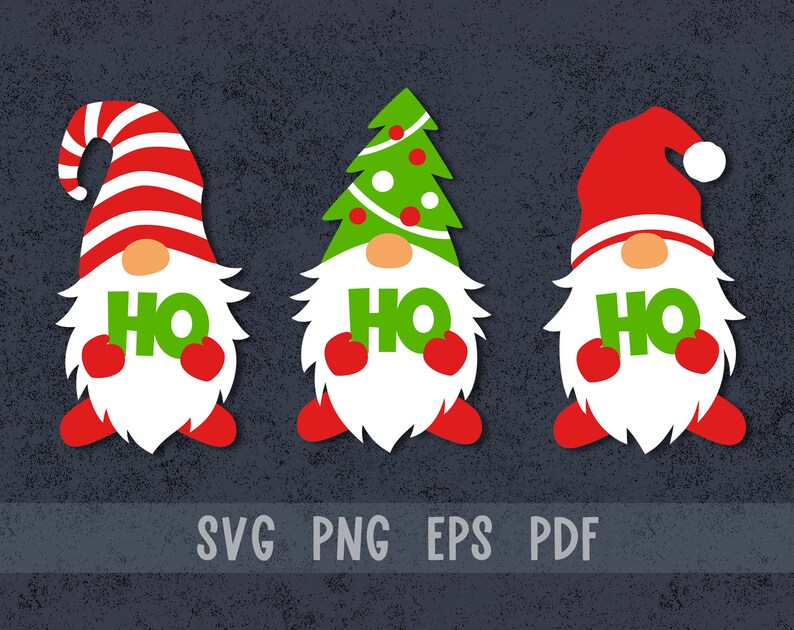 Christmas Gnome Svg Christmas Svg Files For Cricut Ho Ho Ho Etsy