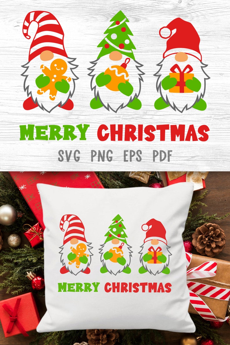 Download Christmas svg files for cricut Christmas gnome svg Three ...