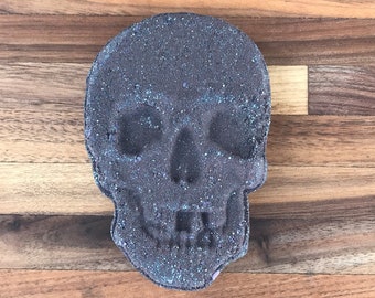 Drowning Your Demons Bath Bomb, Eucalyptus & Spearmint Scent, Skull Party Favor, Mystical Bath, Spooky, Wicca, Gothic Gift, Valentine's Date