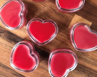 Red Hot Natural Lip Gloss, Heart Shaped Lip Gloss, Valentine's Day Gift, Gift for Her, Lip Moisturizer, Red Lip Gloss, Bridal Shower Gift