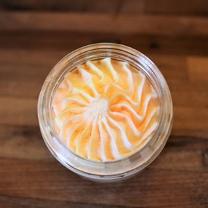 Fresh Citrus Whipped Sugar Scrub, Bright Orange & Lemon Scent with Sweet Almond Oil, Exfoliation and Moisture, Refreshing Foaming Scrub, Spa