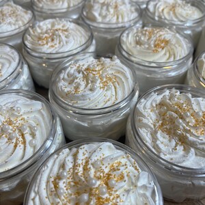 Champagne Kisses Whipped Sugar Scrub with Organic Cane Sugar and Sweet Almond Oil, Skin Polish Body Scrub, Spa Day Gift, Foaming Scrub image 4
