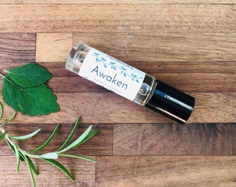 Awaken Essential Oil Roll-On, Natural Perfume Oil, Uplifting Mood Enhancer, Natural Body Fragrance Oil, Vegan Self-Care Gift, Wicca, Eclipse