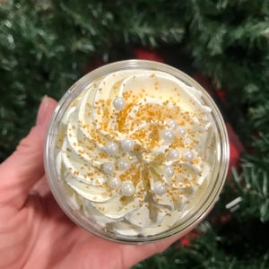Champagne Kisses Whipped Sugar Scrub with Organic Cane Sugar and Sweet Almond Oil, Skin Polish Body Scrub, Spa Day Gift, Foaming Scrub image 3