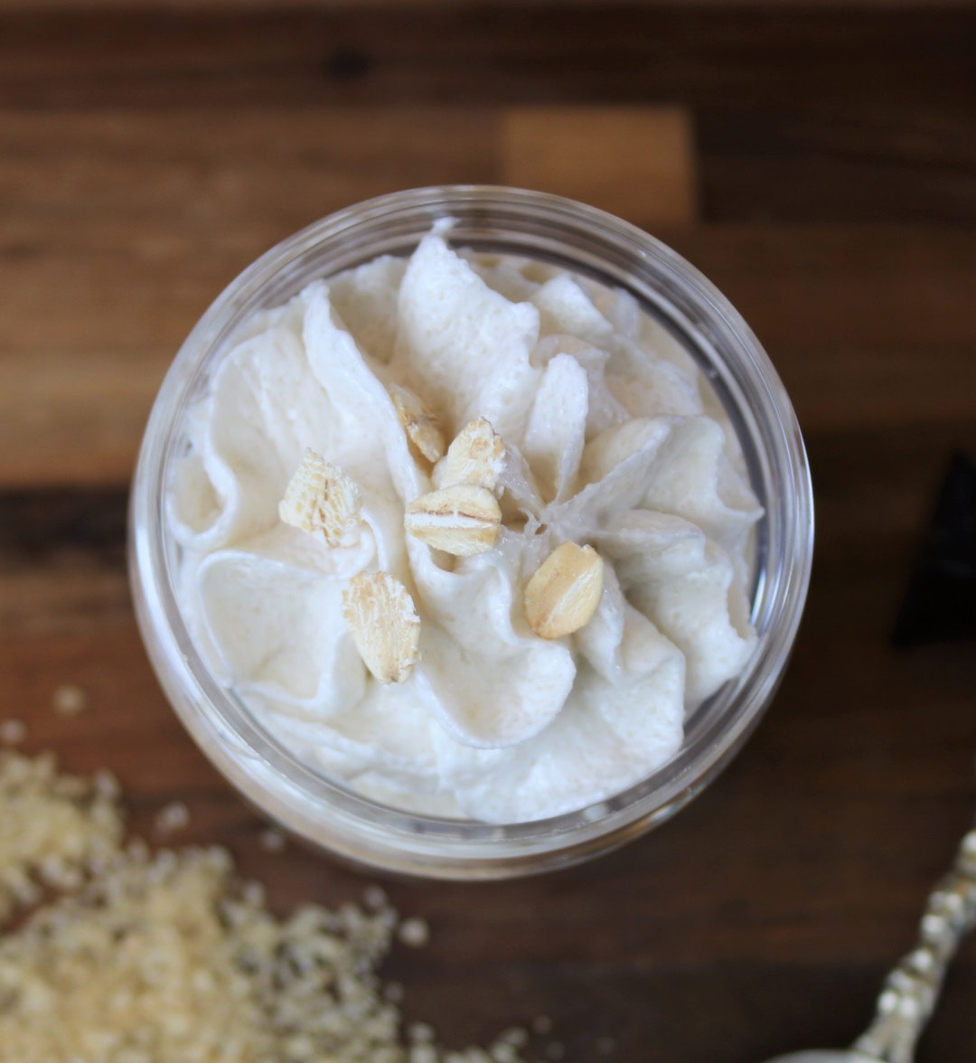 Milk and Honey Whipped Sugar Scrub With Oatmeal and Sweet Almond