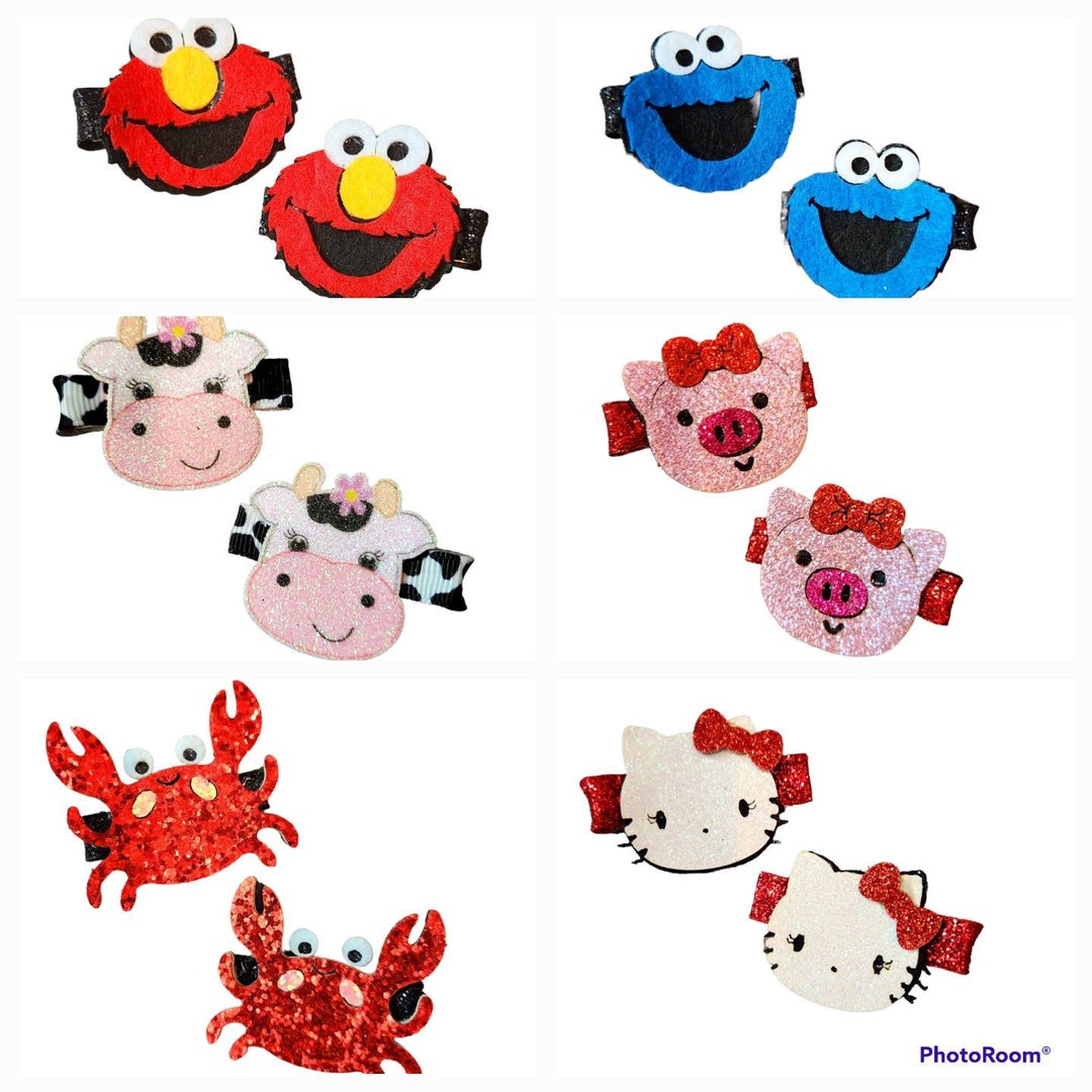 Glitter Hair Clips Etsy