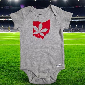 Ohio Buckeye Leaf Baby Outfit