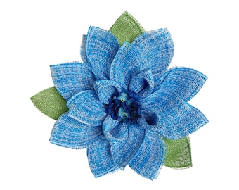 Blue Flower Wreath, Front Door Wreath, 3D Floral Design, Blue Petal Everyday Wreath Decor