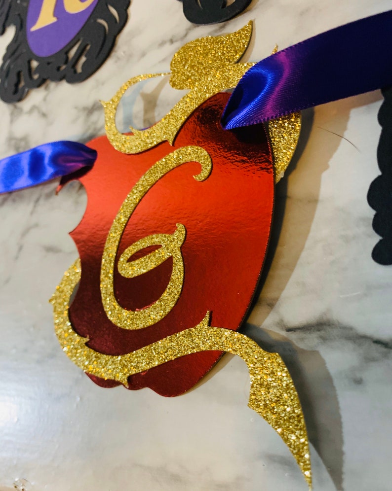 Descendants Inspired Birthday Banner Party Decor