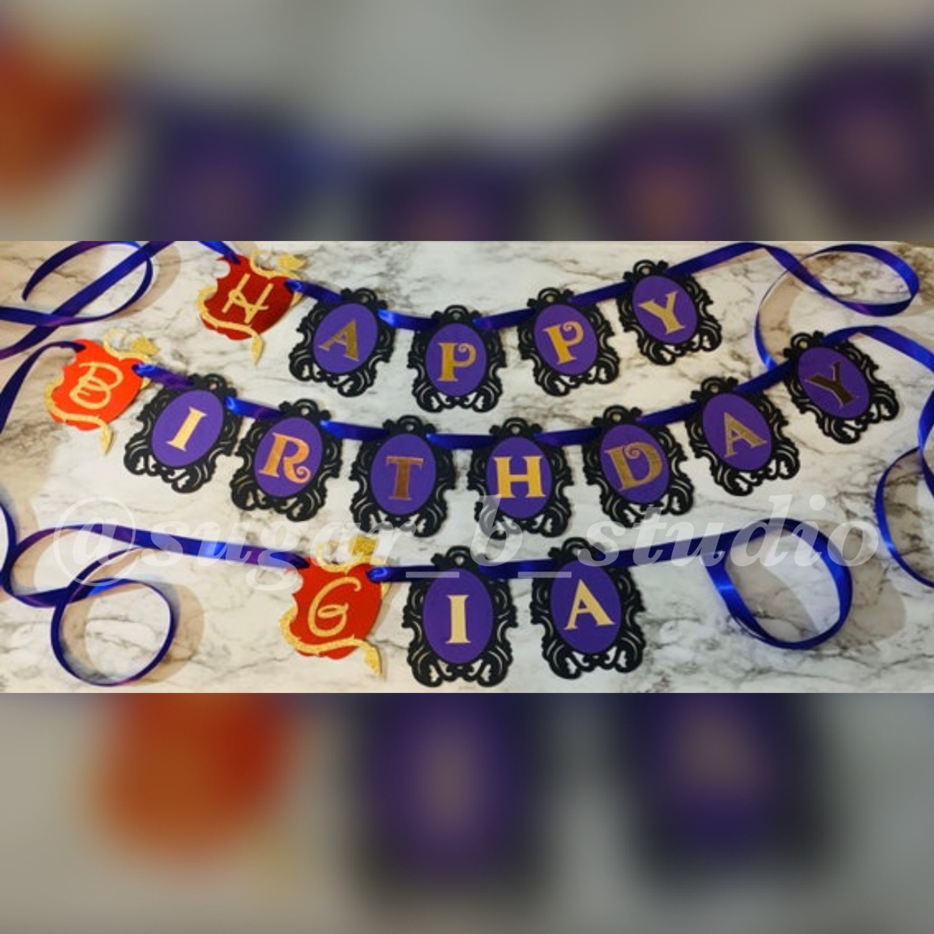 Descendants Inspired Birthday Banner - Party Decor