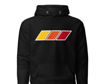 Toyota Style Heritage Retro Tri Color Chest Stripe Premium Hoodie