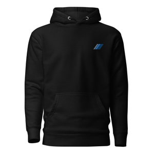 Toyota Style Heritage Blue Retro Stripe Premium Embroidered Hoodie