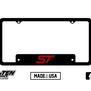 ST License Plate Frame Focus Fiesta Edge Explorer