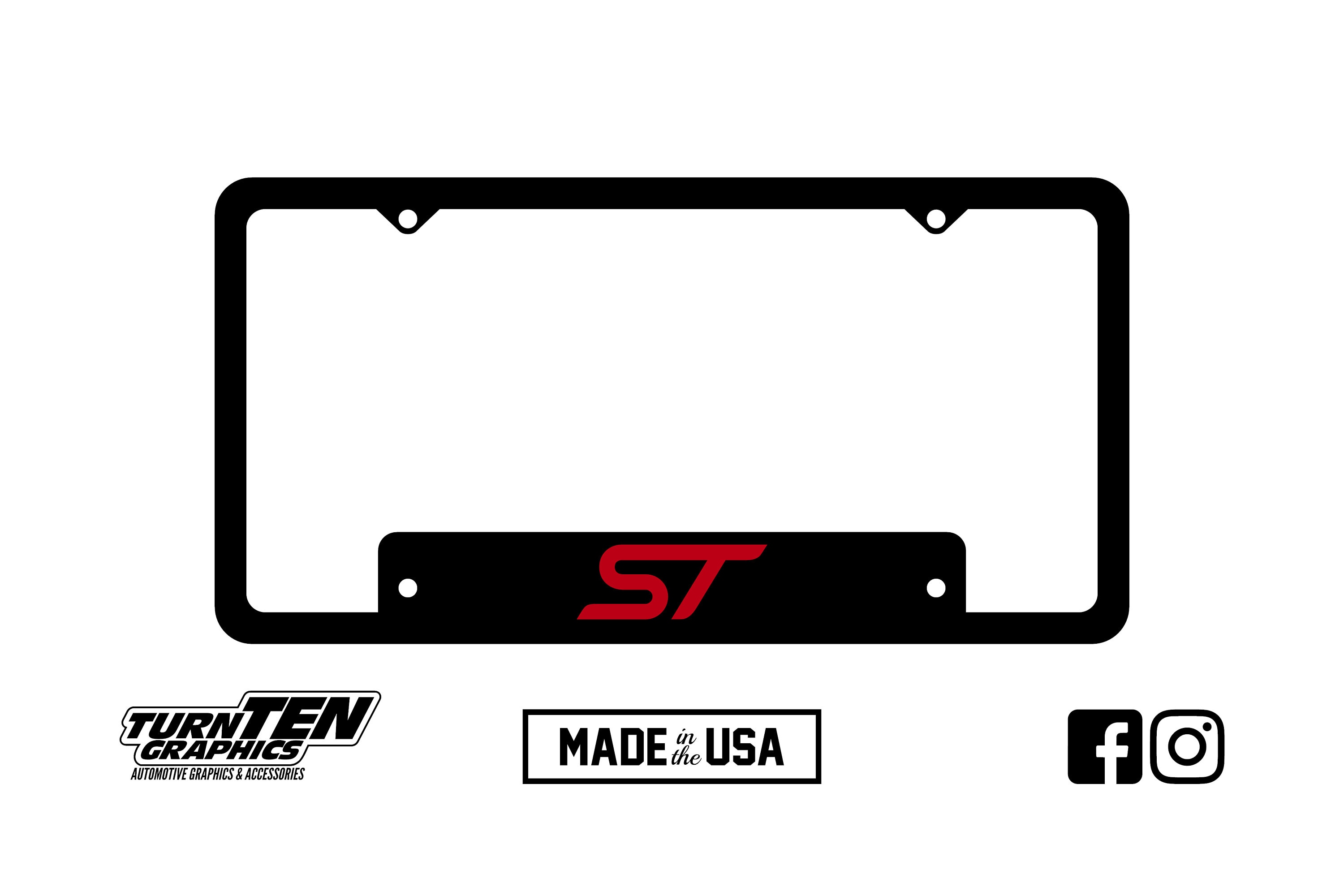ST License Plate Frame Focus Fiesta Edge Explorer - Etsy